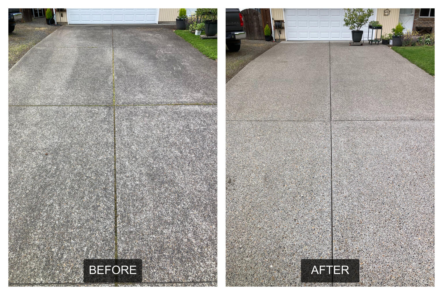 driveway cleaning pressure washing driveway cleaning before and after